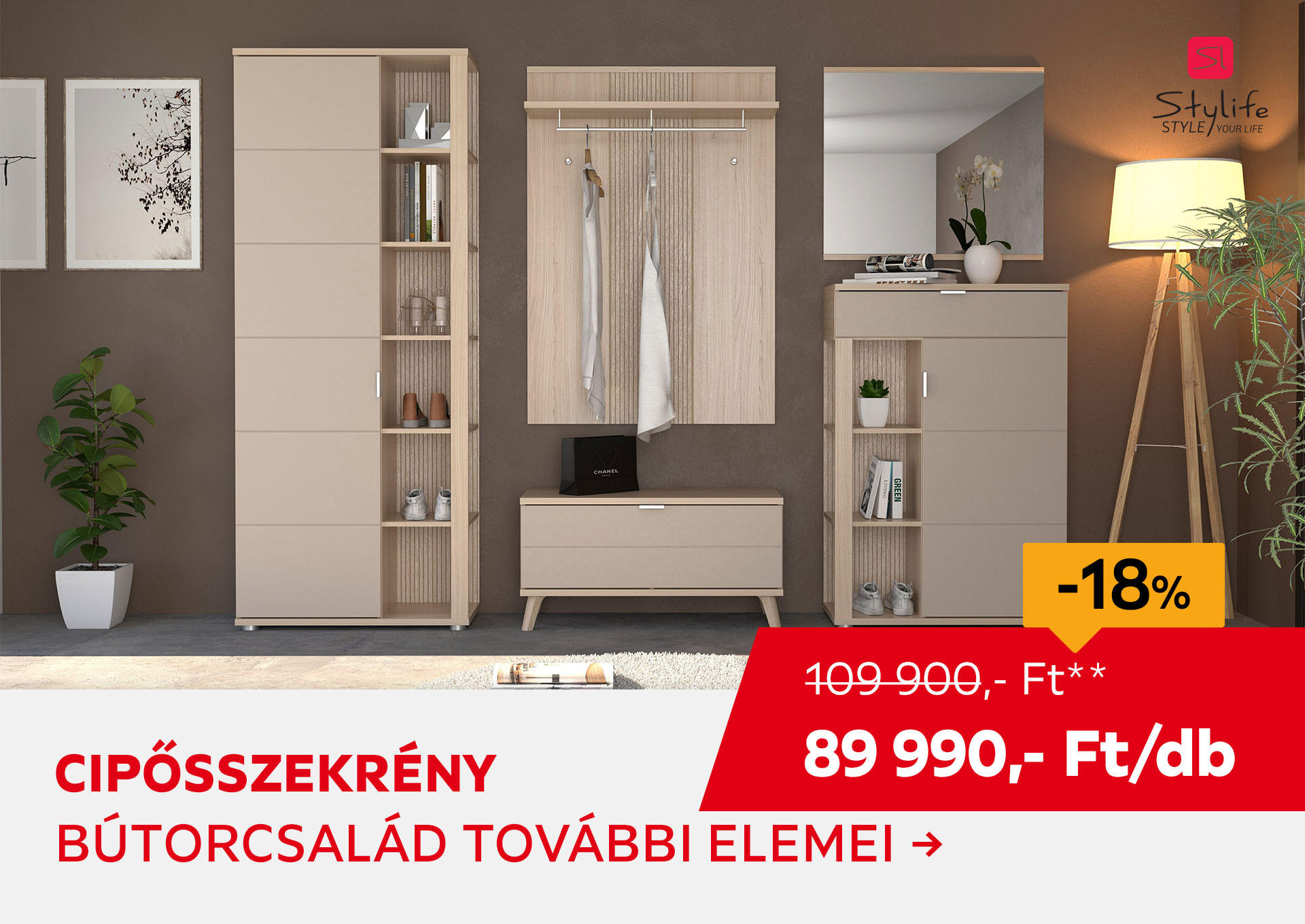 CIPŐSSZEKRÉNY Kiemelt termék 109900 Ft.- helyett 89990 Ft.-