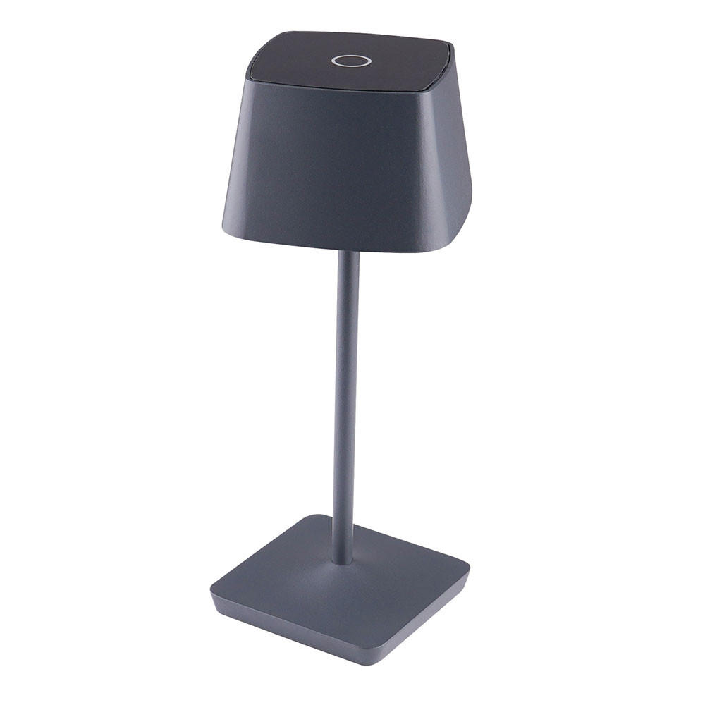 LED TISCHLEUCHTE Aluminium Anthrazit - Anthrazit, Metall (11/11/27cm)