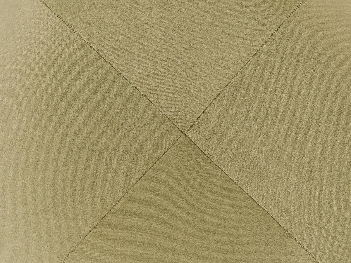 HOCKER Samtstoff Olivgrün Grün Helen - Hellbraun, Textil (40/38/40cm) - Beliani