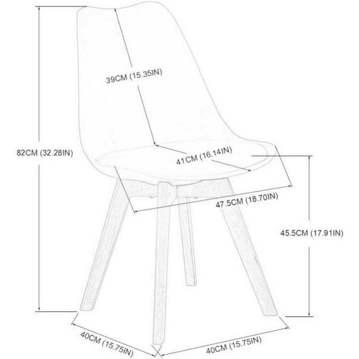 ESSZIMMERSTUHL 4er Set Skandinavisches Design Leinen Grau - Grau, Textil (47.5/82/41cm)