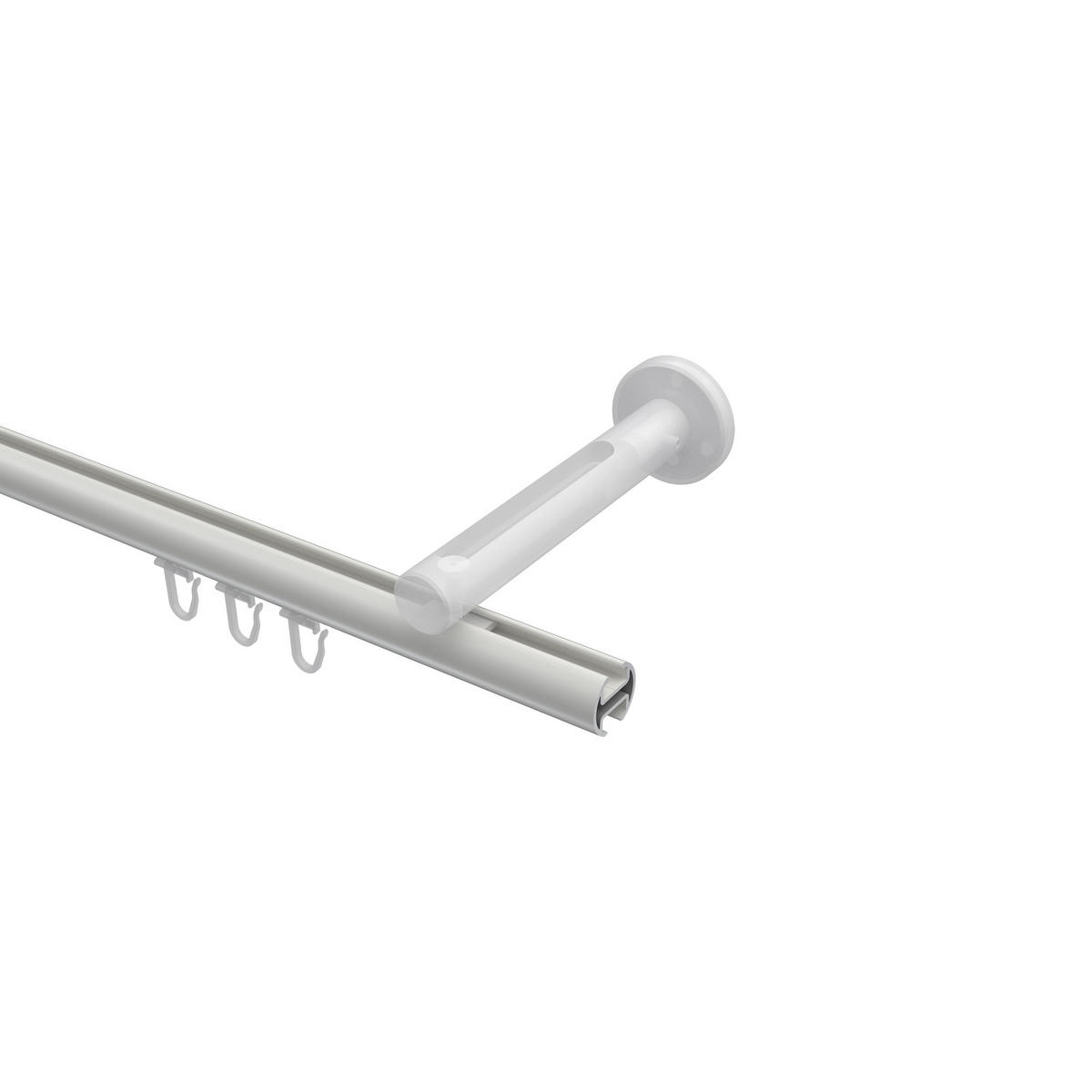 INNENLAUF-GARDINENSTANGEN-SET Siteno Savio 160 cm, 1-läufig, 20 mm Ø Weiß - Weiß, Metall (160cm) - INTERDECO
