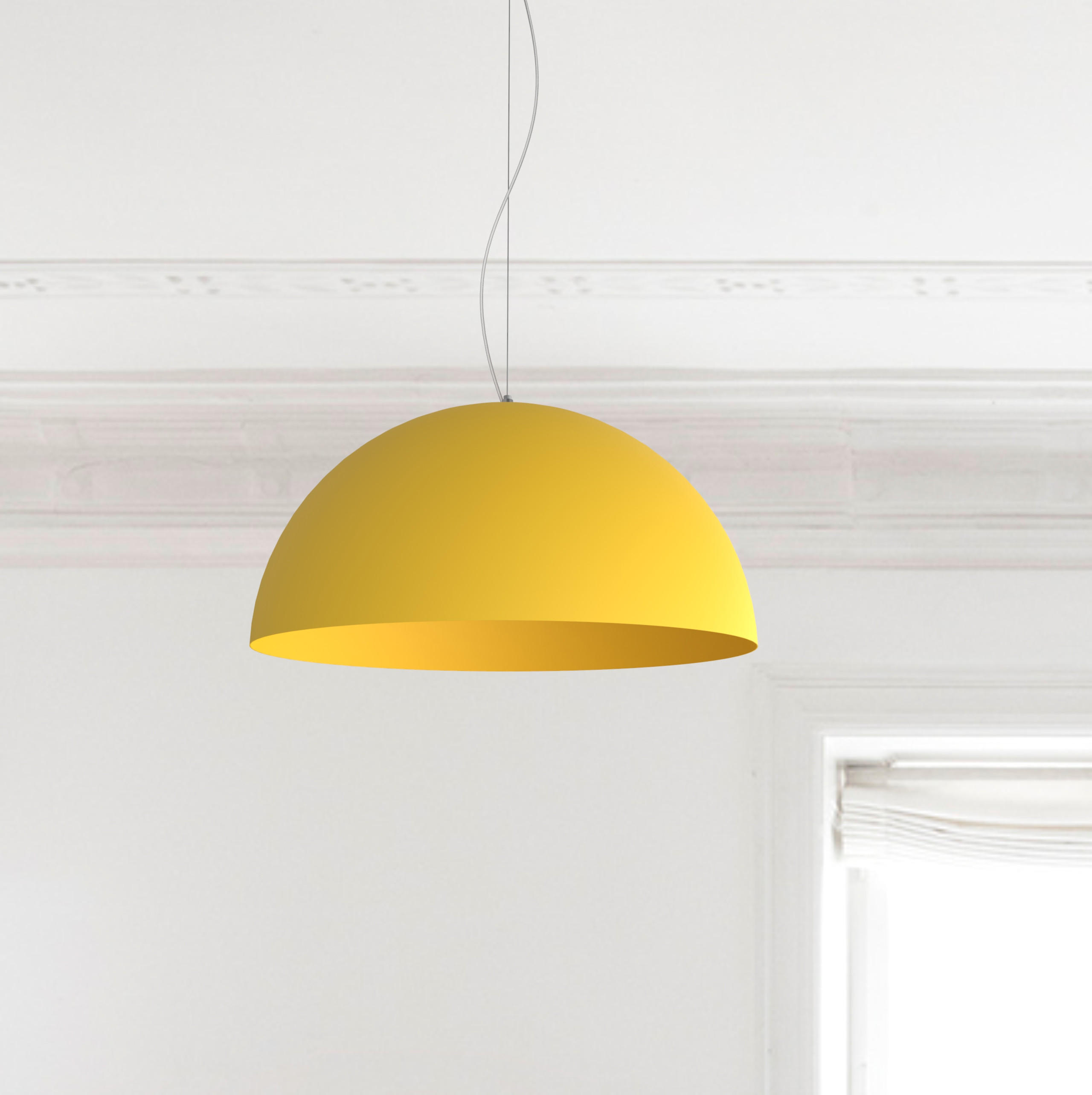 HÄNGELEUCHTE - Gelb, Metall (60/60/30cm) - Lumicom