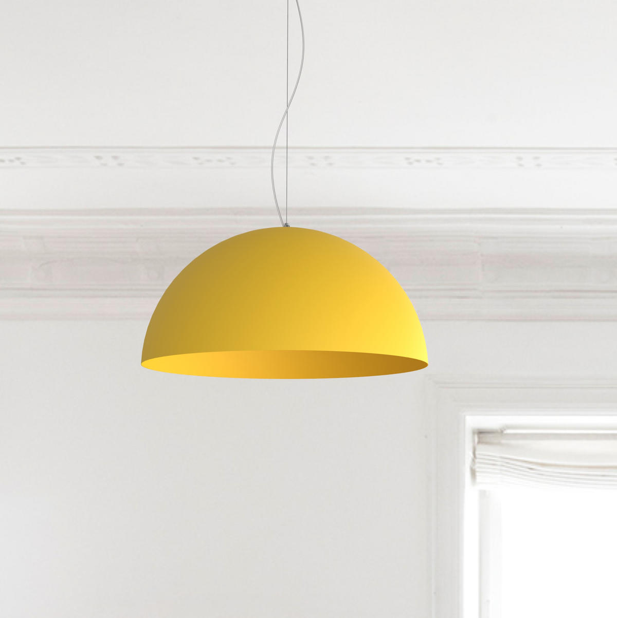 HÄNGELEUCHTE - Gelb, Metall (60/60/30cm) - Lumicom