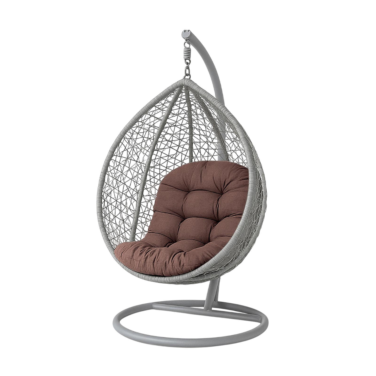 HÄNGESESSEL-KISSEN braun – halbrund, 80/120 cm - Braun, Textil (80/12/120cm) - Homescapes