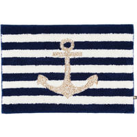 BADTEPPICHE ANKER ROYAL-WEISS-WEISS-GOLD LUREX - 1368 - Blau, Textil (60/90cm) - Rhomtuft