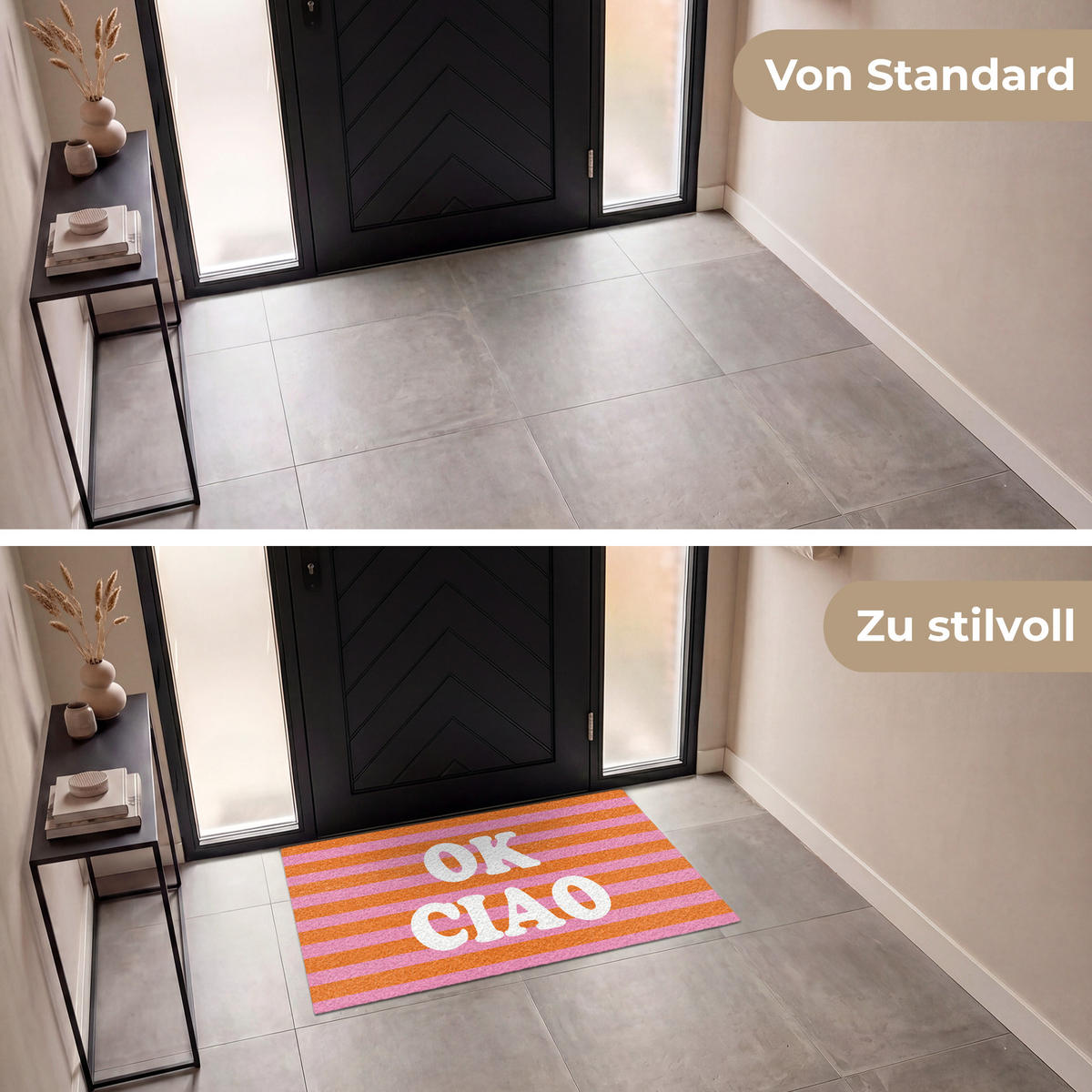 ROHOŽKA Ciao - Citace - Stripes 120x80 cm - pomerančová, textil/umělá hmota (120/0.4cm) - MuchoWow