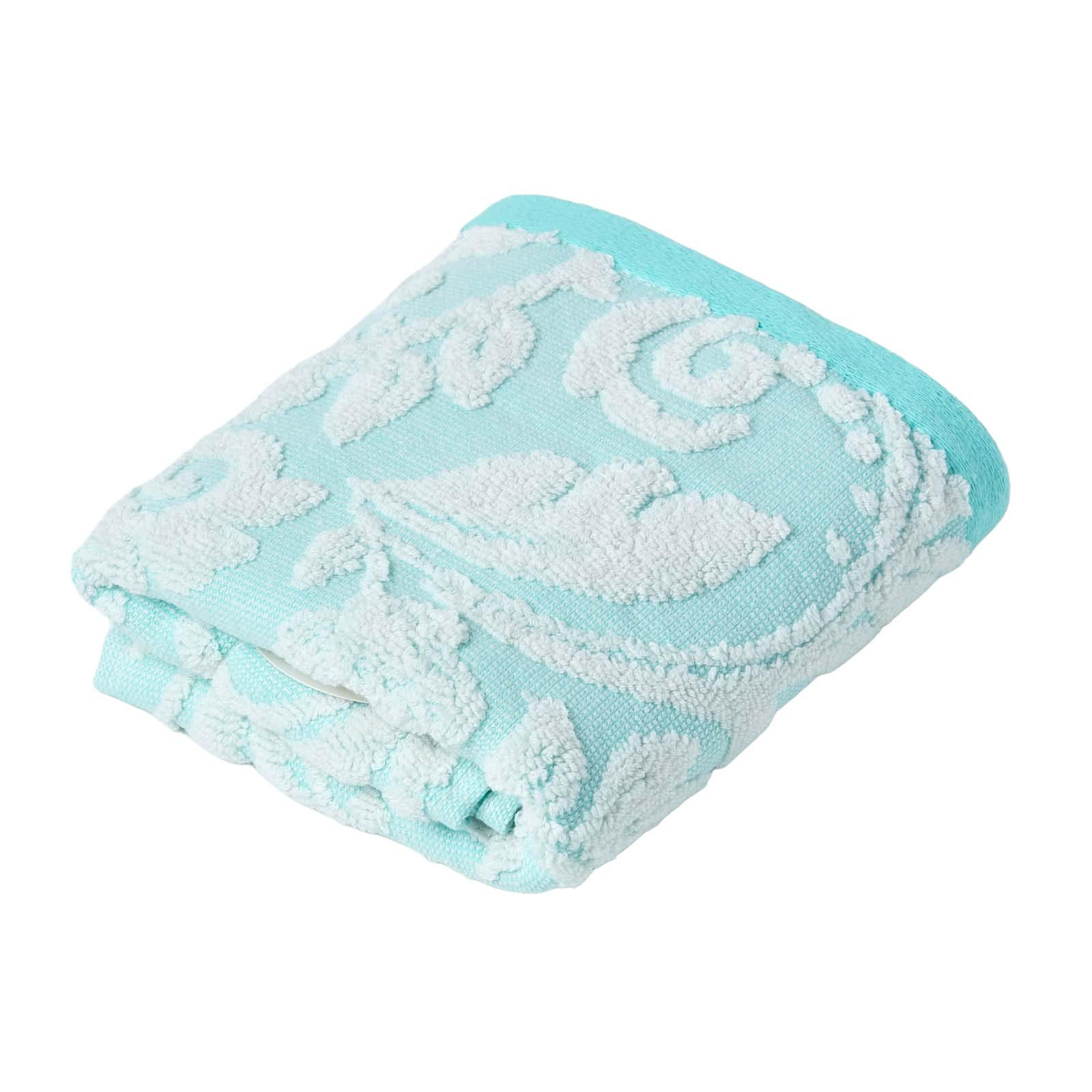 GÄSTEHANDTUCH Damast aqua 40/60 cm - Türkis, Textil (40/60cm) - Homescapes