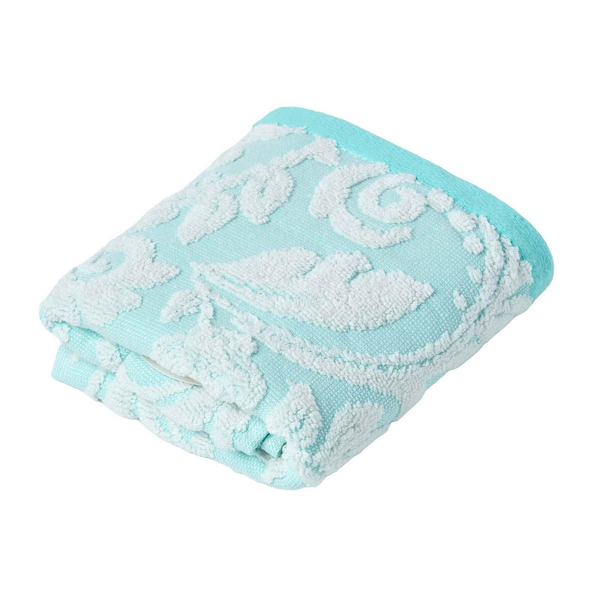 GÄSTEHANDTUCH Damast aqua 40/60 cm - Türkis, Textil (40/60cm) - Homescapes