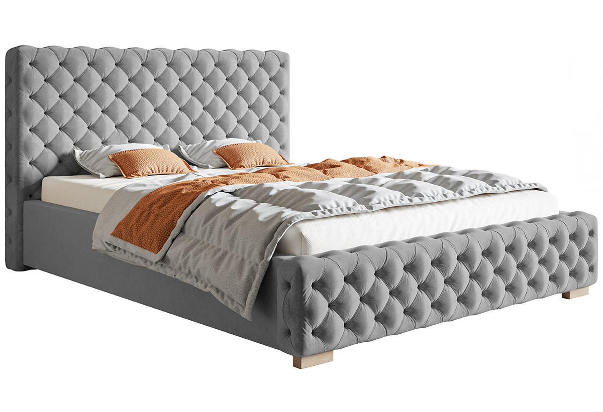 BETT Grau BEN 12 Mit Bettkasten 180x200 cm - Grau, Textil (180/200cm) - Sepro Meble