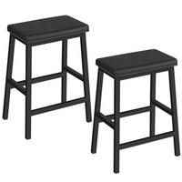 BARHOCKER 2er Set Schwarz 61 cm - Schwarz, Kunststoff (24/61/41cm)