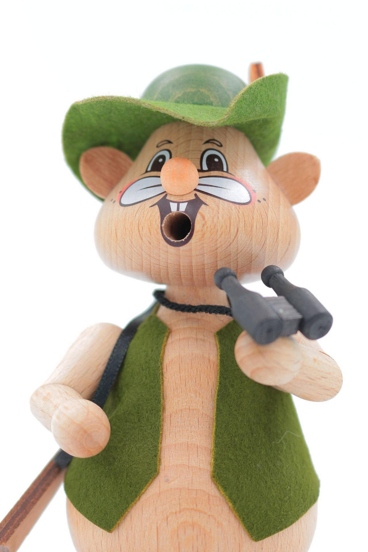 RAUCHFIGUR Hamster Jäger 13 cm - Multicolor, Holz (8/13/0.1cm)