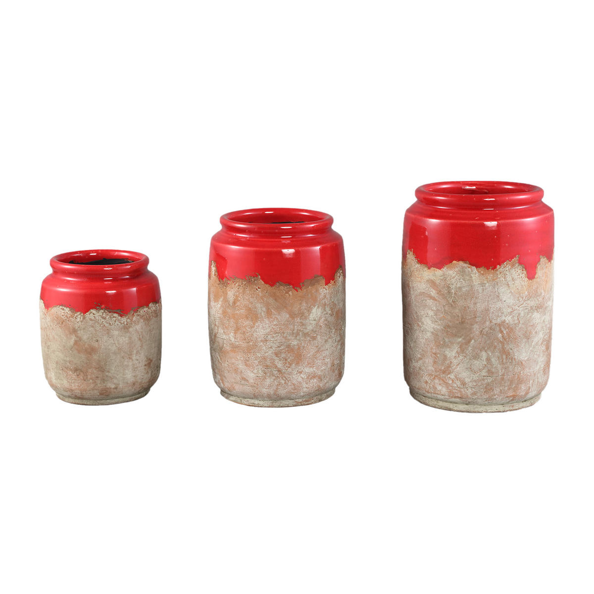TOPF Breffni Rot 17/17/20.5cm - Rot, Keramik (20.5cm) - PTMD Collection