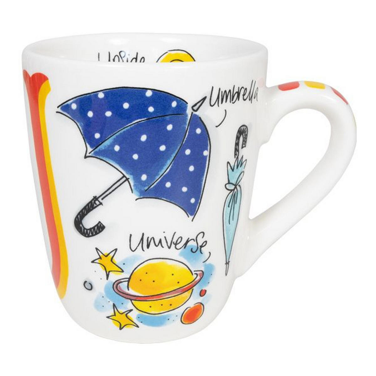 BECHER Liebesbrief U in Bunt - 350 ml - Multicolor, Keramik (0.35L) - Blond Amsterdam