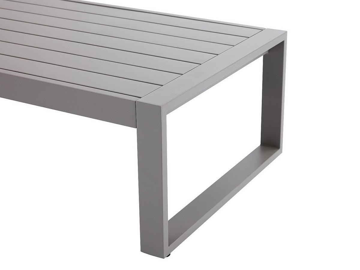 GARTENBEISTELLTISCH - 110 cmcm x 61.2 cmcm - Metall - Taupe - MOLOKAI - Taupe, Metall (61.2/110/35.5cm) - Vente-Unique