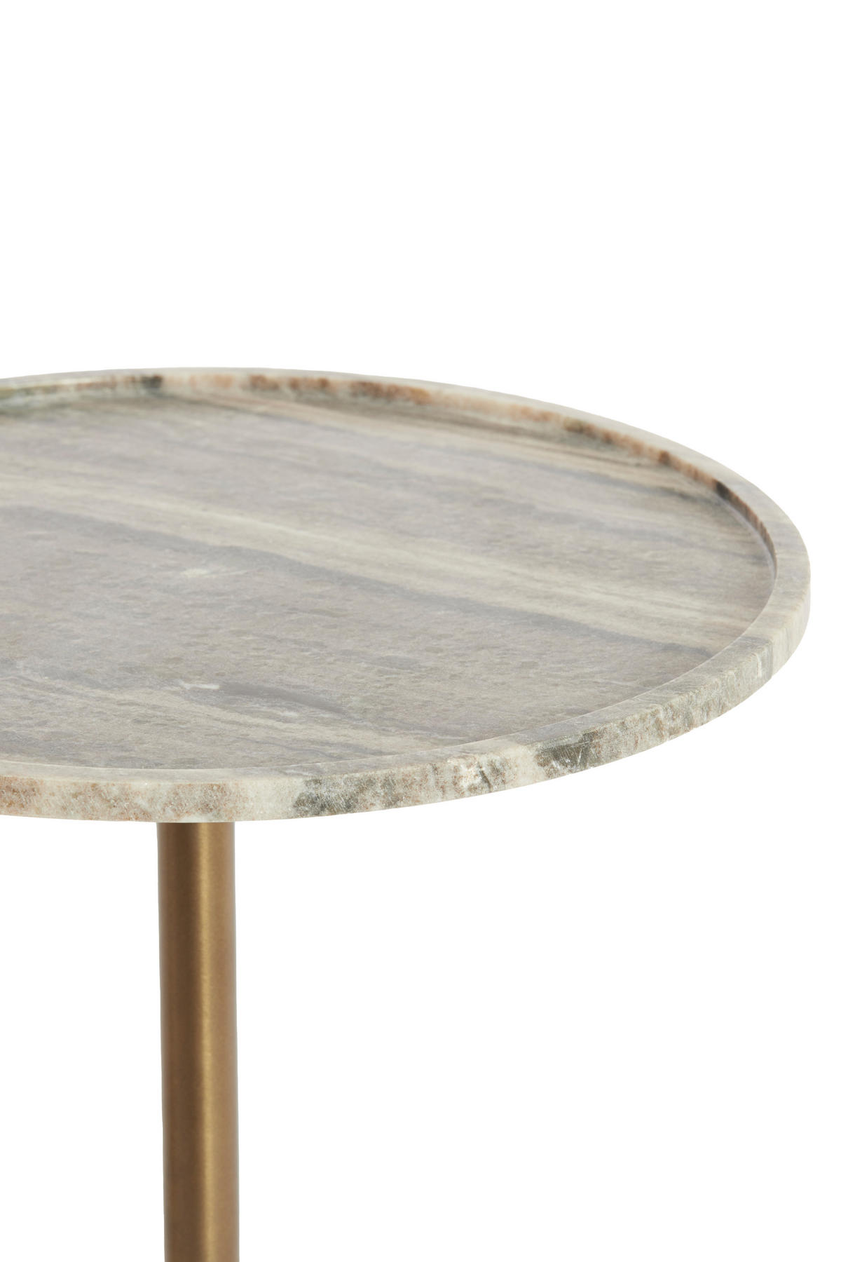 BEISTELLTISCH Civita Braun 37/37/49 cm - Graubraun, Stein (37/37/49cm) - Light & Living