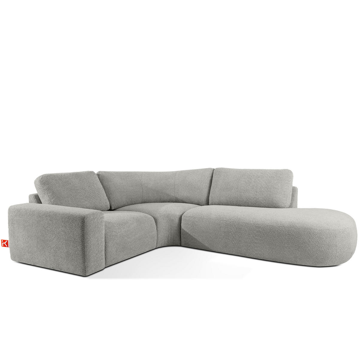 ECKSOFA RECHTS ZUCCO, Hellaschgrau - Hellgrau, Holz/Holzwerkstoff (224/293cm) - KONSIMO®