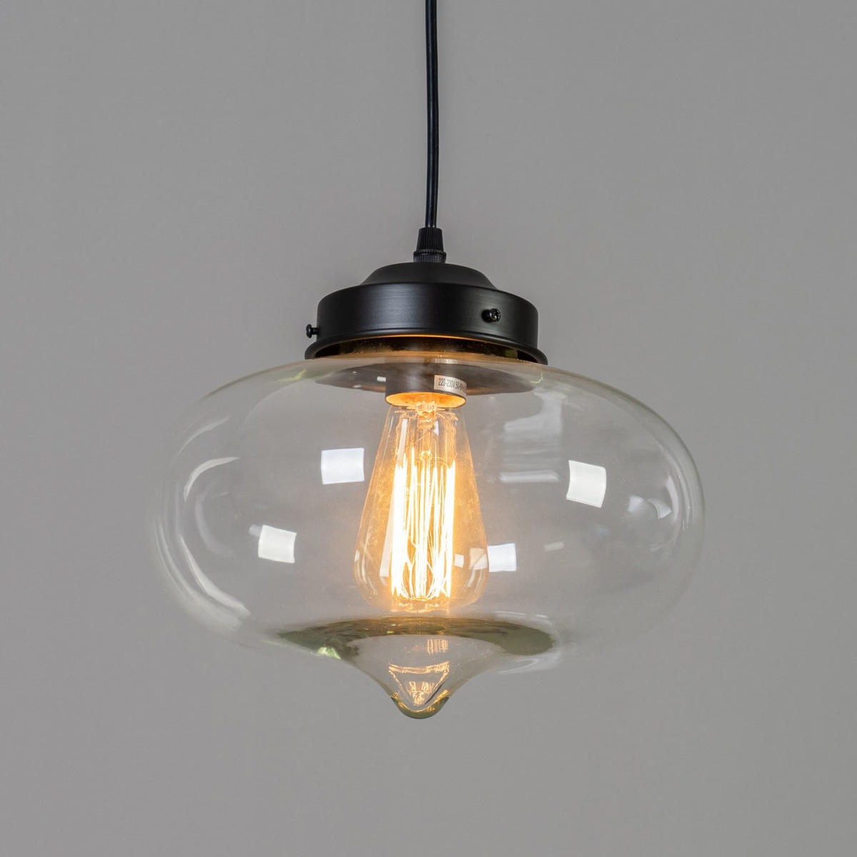 HÄNGELEUCHTE Cerro, Transparant, 22cm - Transparent, Glas (22/30/22cm) - KOSILUM