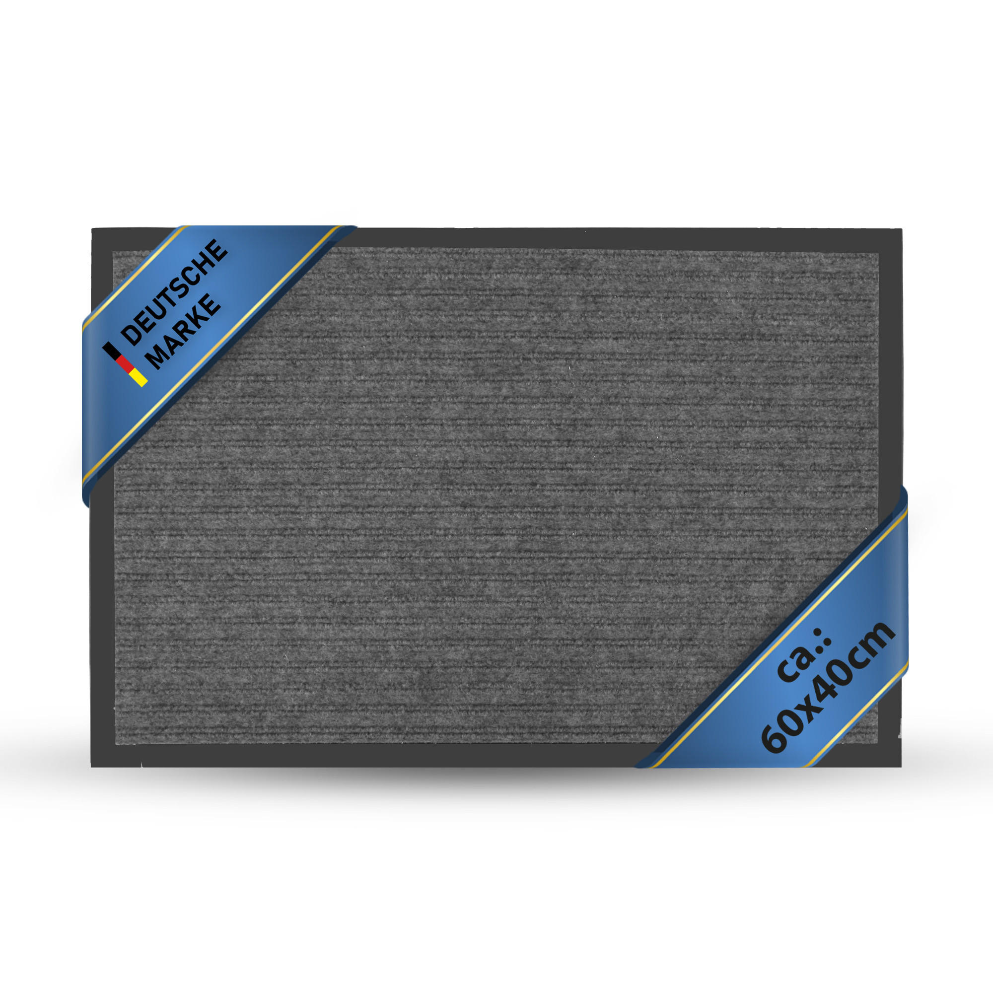 FUSSMATTE Schmutzfangmatte Grau 60x40cm - Grau, Textil (40/60cm) - Bestlivings