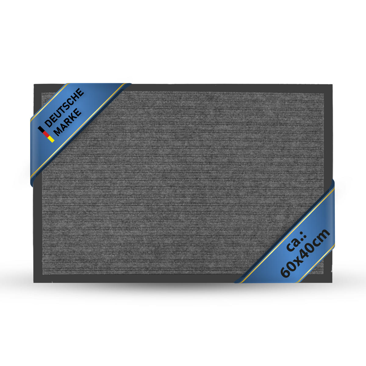 FUSSMATTE Schmutzfangmatte Grau 60x40cm - Grau, Textil (40/60cm) - Bestlivings