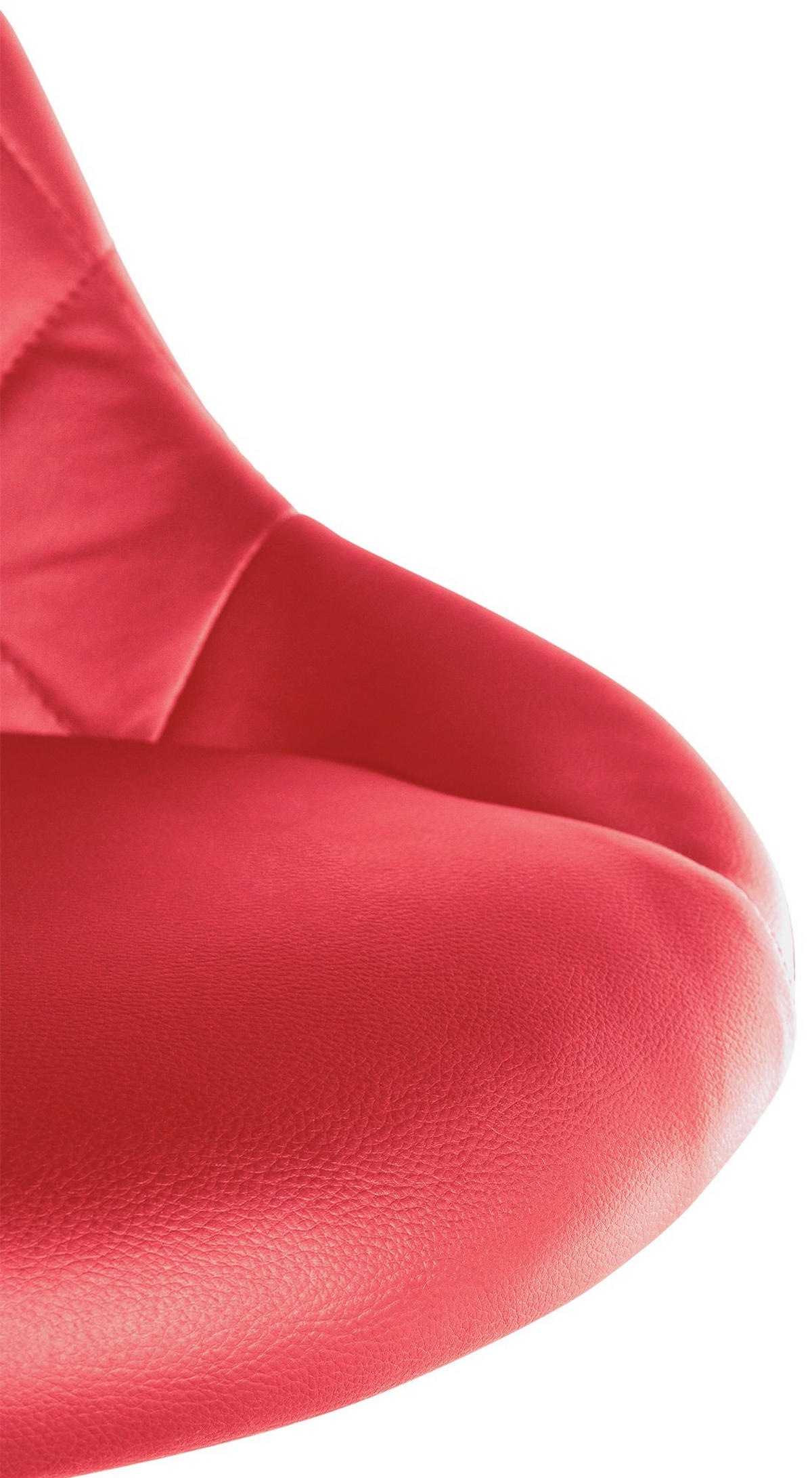 ARBEITSHOCKER Lazius Kunstleder rot - Rot, Metall (47/82/49cm) - TPFLiving