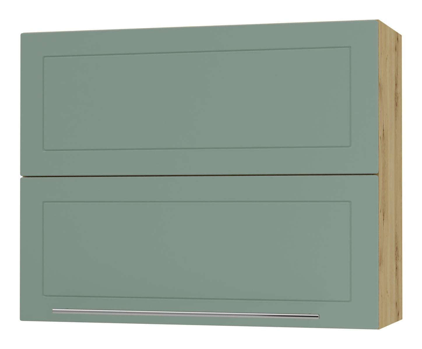 KÜCHENHÄNGESCHRANK Kvantum W8B/90 Mint Matt / Eiche Artisan Matt 90 / 32,5 / 72cm - Eiche Artisan/Mintgrün, Holz/Holzwerkstoff (90/72/36cm) - Feldmann-Wohnen