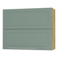 KÜCHENHÄNGESCHRANK Kvantum W8B/90 Mint Matt / Eiche Artisan Matt 90 / 32,5 / 72cm - Eiche Artisan/Mintgrün, Holz/Holzwerkstoff (90/72/36cm) - Feldmann-Wohnen