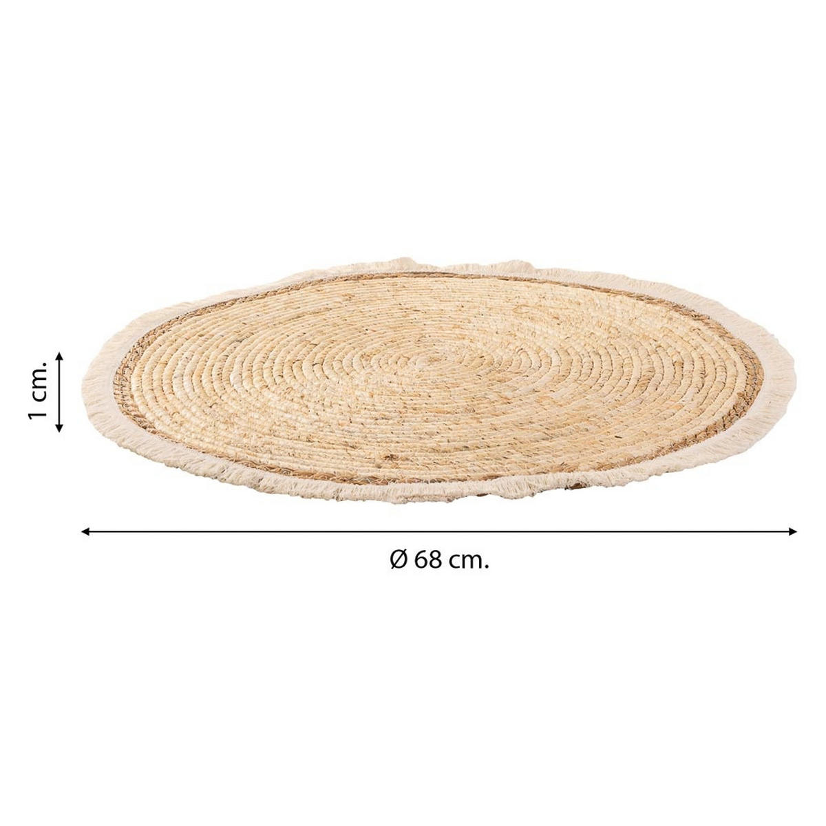 TEPPICH braun D68x1 cm - Multicolor, Naturmaterialien (68/68cm) - Wanderlust