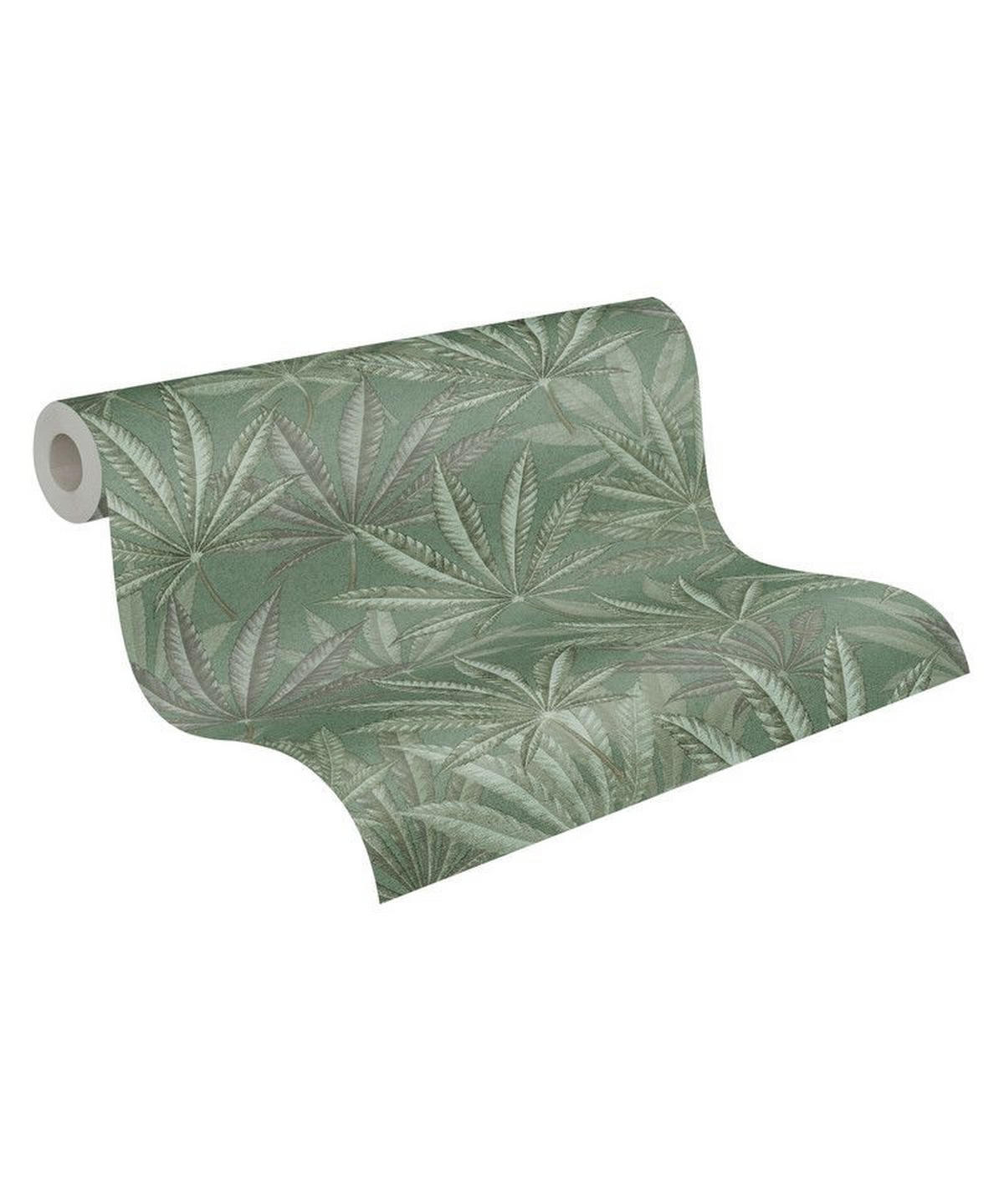 VLIESTAPETE Grün 53/1005 cm - Grün, Textil (53/1cm) - KUNSTLOFT