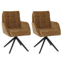 ESSZIMMERSTUHL Gelb 2er-Set - Gelb/Grau, Textil (61/89/66cm) - MCW