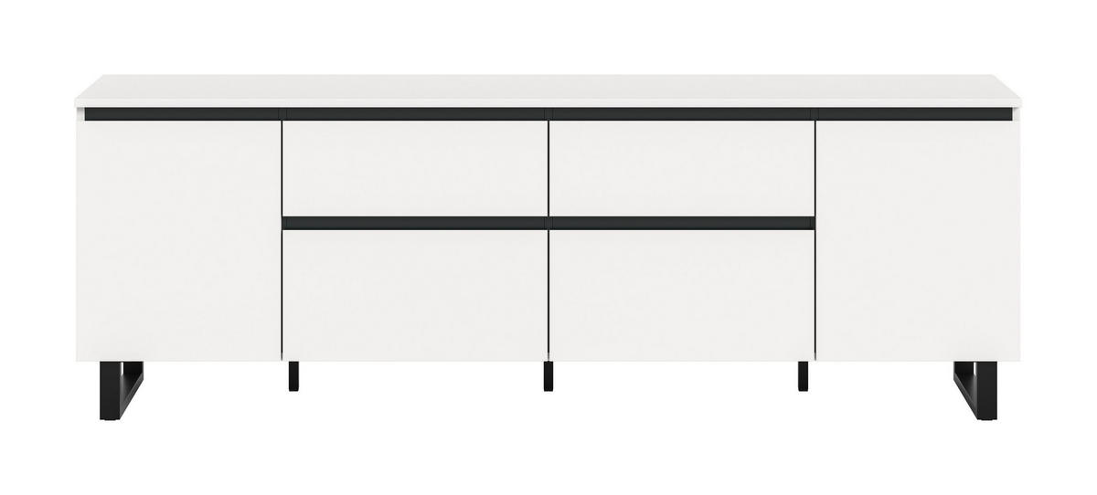 LOWBOARD TOMASA (B/H/T: ca. 188/65/36 cm) in weiß/weiß - Weiß, Holzwerkstoff (188/65/36cm)