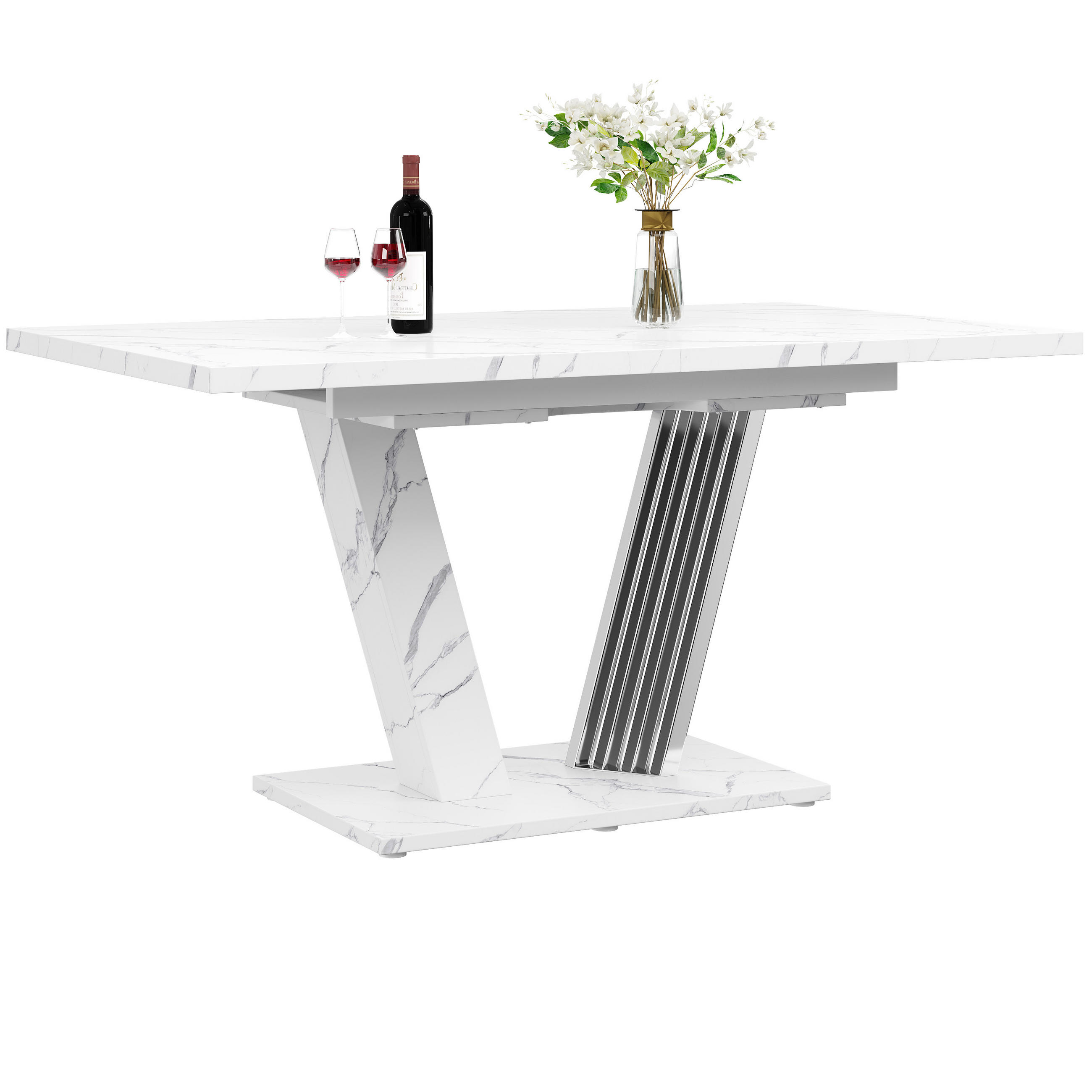 ComfortXL Esstisch Weiß 120x76x80 cm