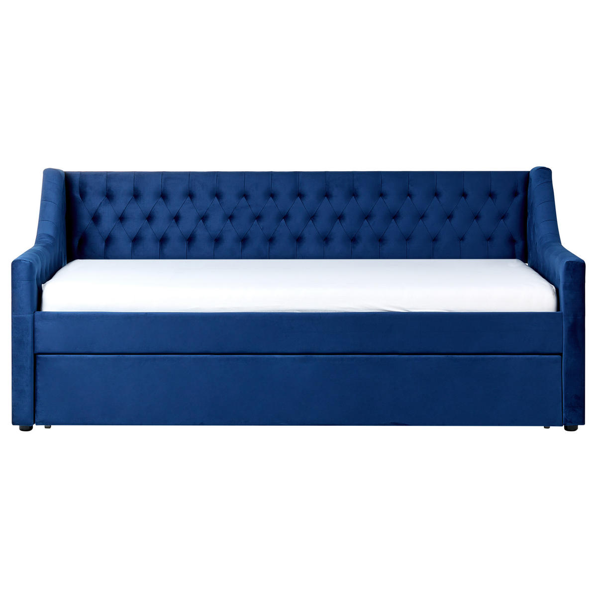 TAGESBETT 90/200 cm Marineblau Montargis - Blau, Textil (90/200cm) - Beliani