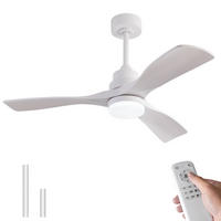 DECKENVENTILATOR DE-16216 42 Zoll Bauernhaus-Stil mit Fernbedienung Weiß - Weiß, Kunststoff (107/107/40cm) - ComfortXL
