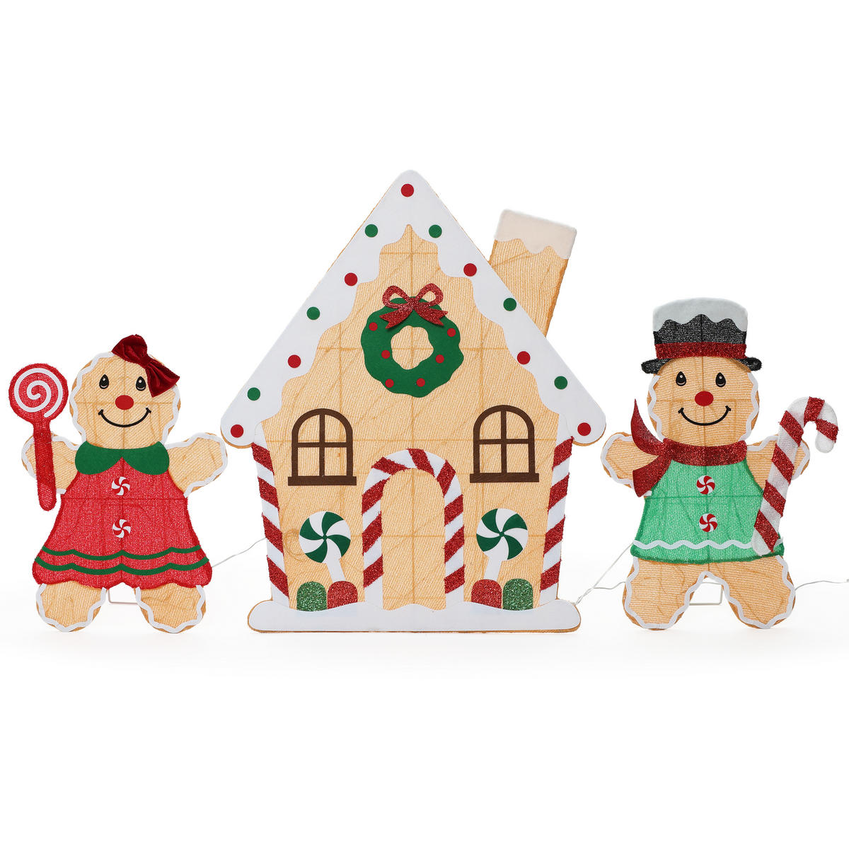 WEIHNACHTSDEKORATION HTHD0232 - Braun, Textil/Metall (22/85/156cm) - Hometopia