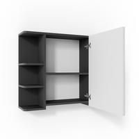 BADSPIEGELSCHRANK Fynn Anthrazit 79.6 x 64 cm - Anthrazit, Holzwerkstoff (79.6/64/21.2cm) - Vicco