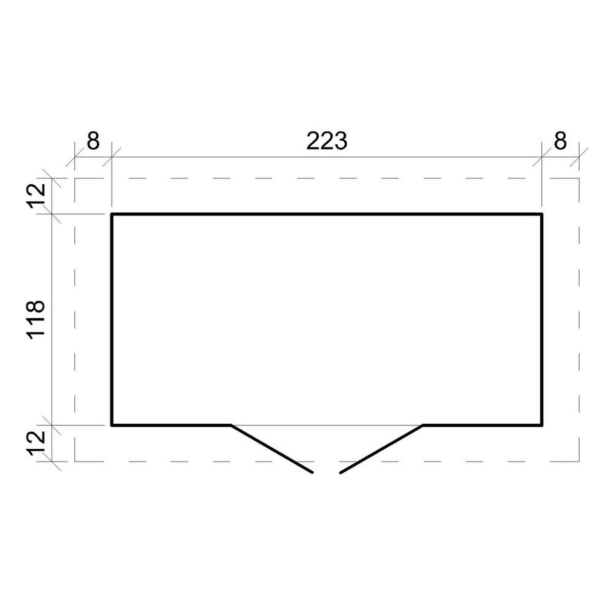 HOLZHAUS GARTENHAUS mit hochwertiger abschließbarer Tür - B239xL142xH200 cm/ 2,63 m2 - M310F - Beige, Holz (239/200/142cm) - Timbela