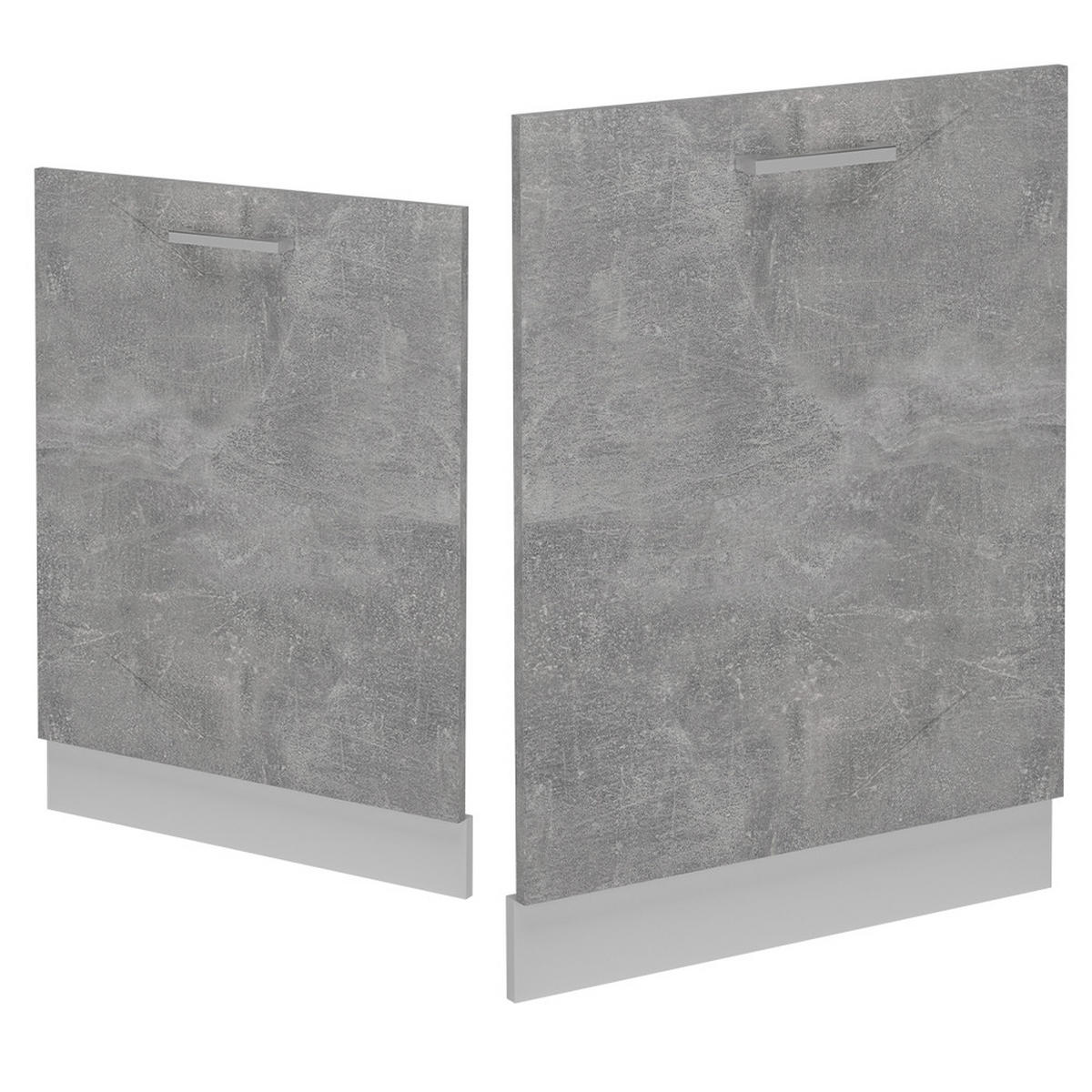 GESCHIRRSPÜLBLENDE R-Line Beton 60 cm ohne Arbeitsplatte - Schieferfarben/Weiß, Holzwerkstoff (60/81.8/1.6cm) - Vicco