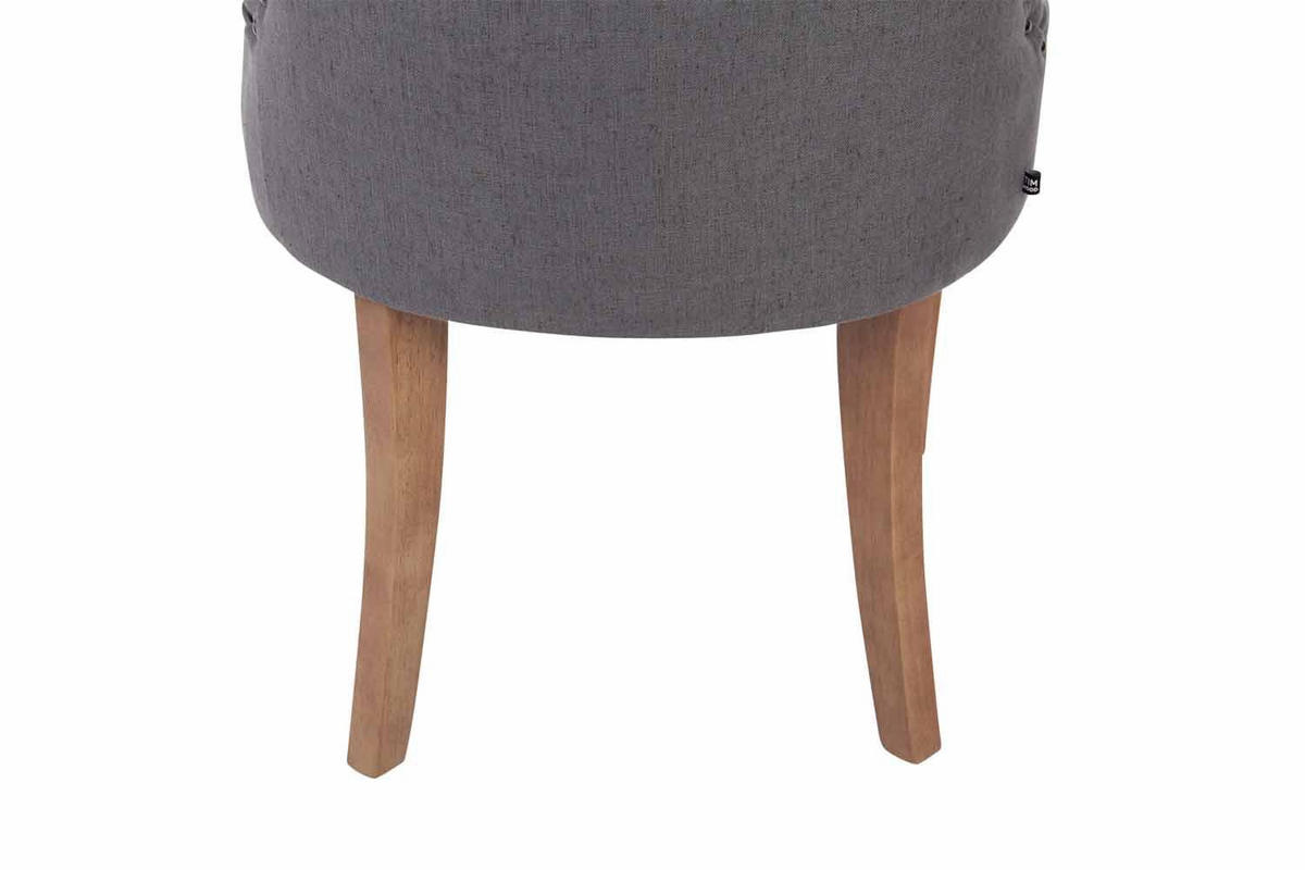 WOHNZIMMERSTUHL 2er Set Stoff dunkelgrau - Dunkelgrau/Naturfarben, Holz/Textil (55/92/58cm) - CLP