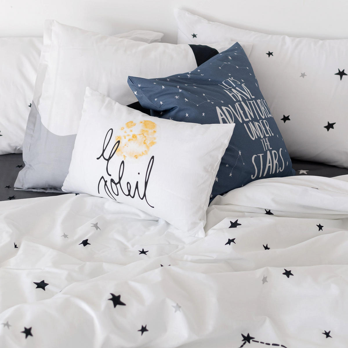BETTBEZUG constellation 260x220 cm (übergrösse) mehrfarbig - Multicolor, Textil (260/220cm) - Happy Friday