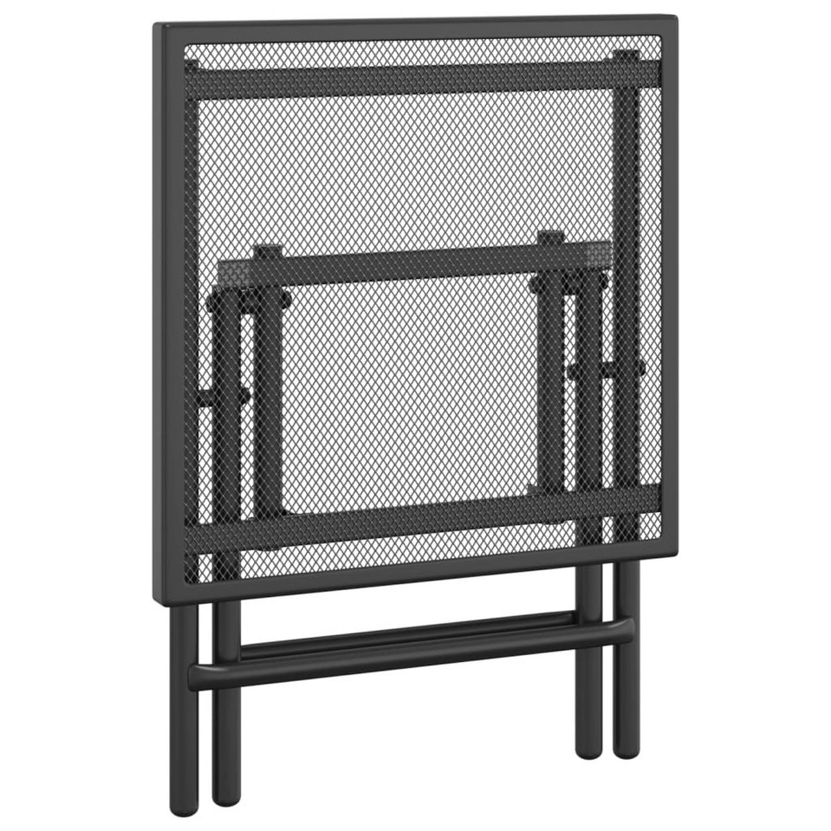 GARTENTISCH Klappbar Anthrazit 38/38/38 Cm Stahlgitter - Anthrazit, Metall (38/38/38cm) - vidaXL