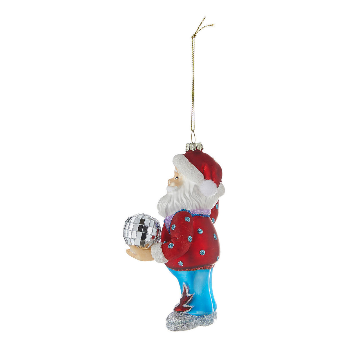BAUMANHÄNGER Hang On Disco Santa - Rot, Glas (6/13/8cm) - Butlers