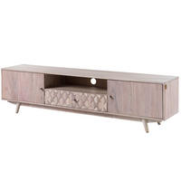 TV-BOARD 188x40x48 Akazie weiß lackiert MOSAYK #205 - Weiß, Holz (188/48/40cm) - Massivmoebel24