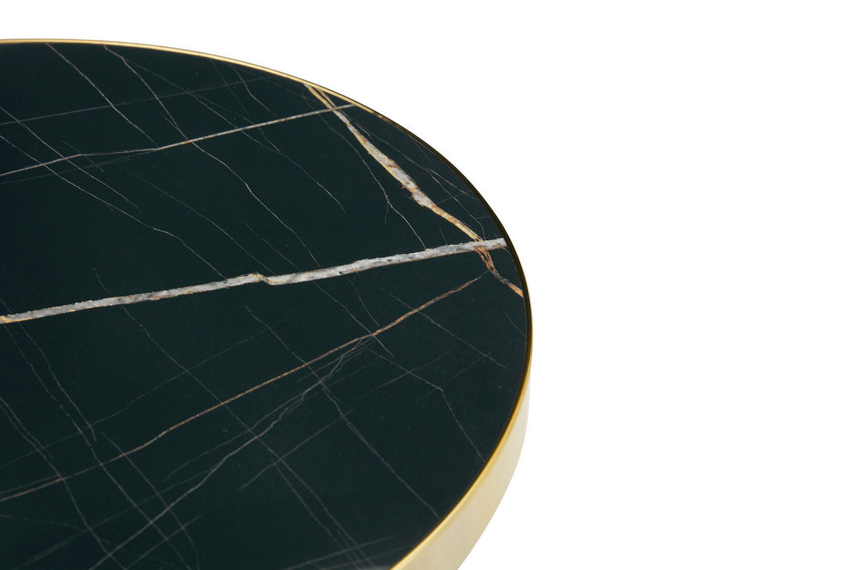 BEISTELLTISCH Schwarz/Gold, 59,5/59,5/73,5 cm - Schwarz, Holzwerkstoff (59.5/59.5/73.5cm) - PANGIVO