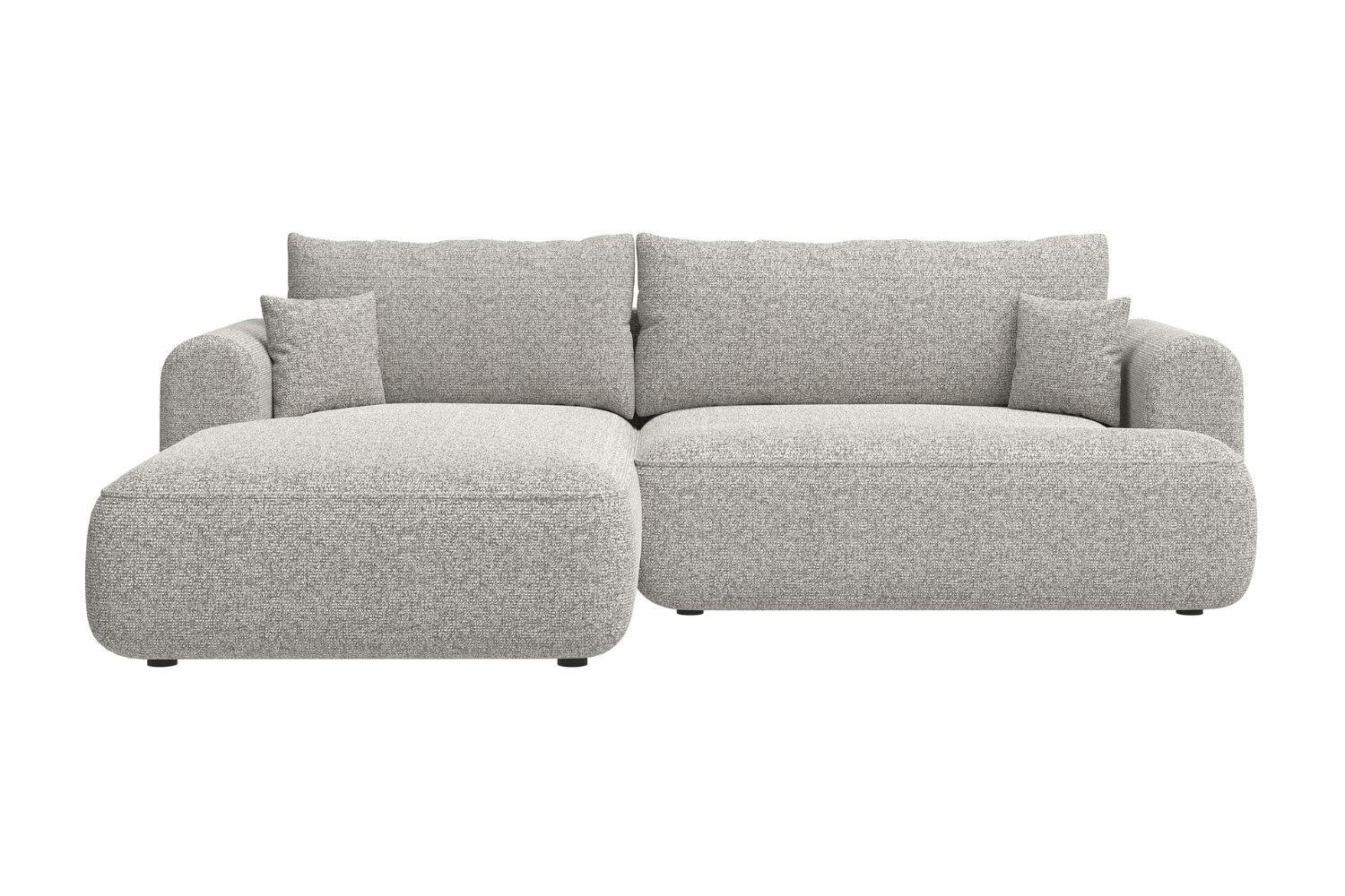 ECKSOFA Ovo Greige Webstoff-Bezug - Taupe/Schwarz, Kunststoff/Textil (260/165cm) - Selsey