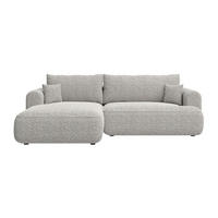 ECKSOFA Ovo Greige Webstoff-Bezug - Taupe/Schwarz, Kunststoff/Textil (260/165cm) - Selsey