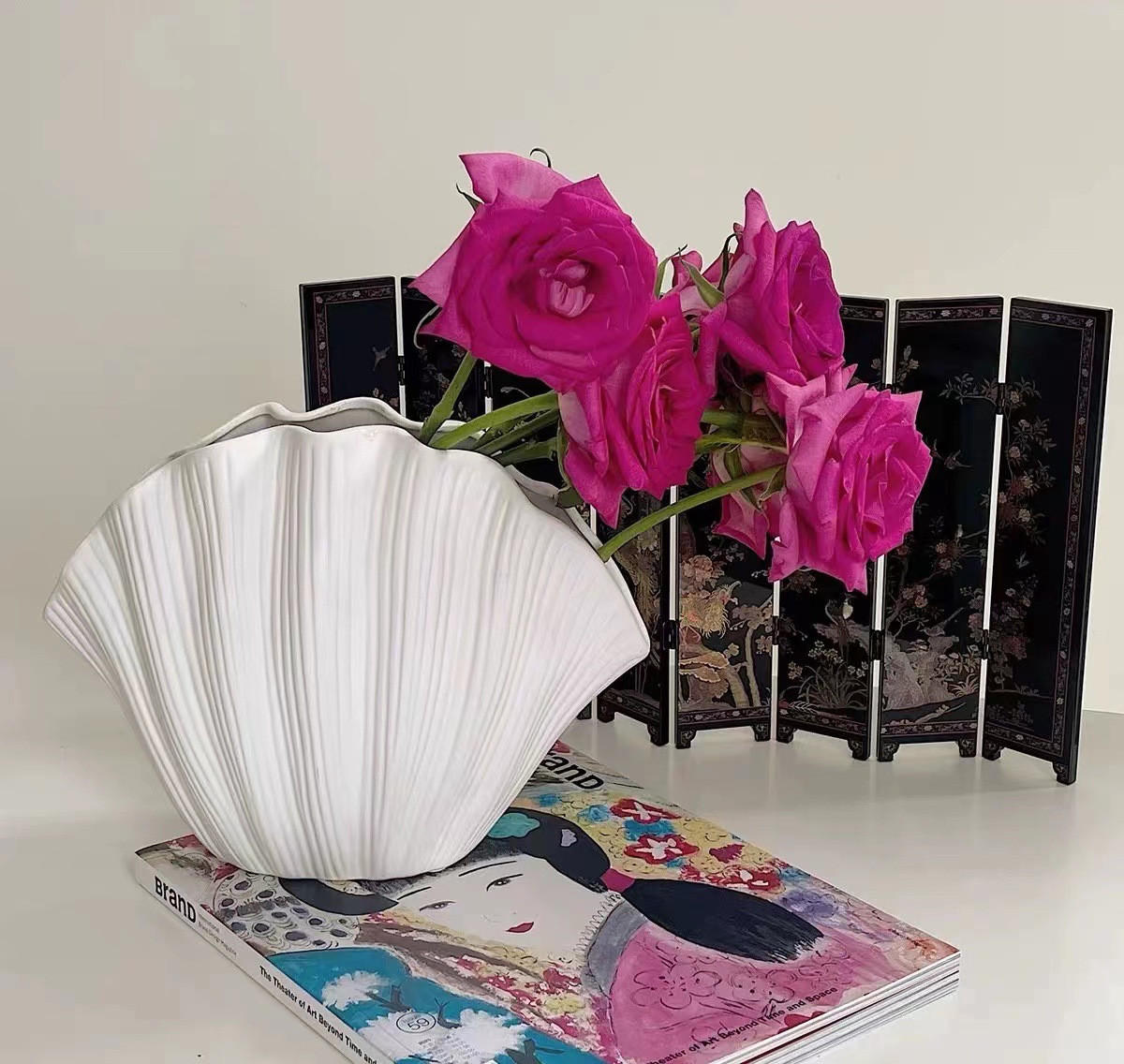 VASE 28,5 x 21 x 15 cm Keramik - Weiß, Keramik (16cm) - LIBRATON