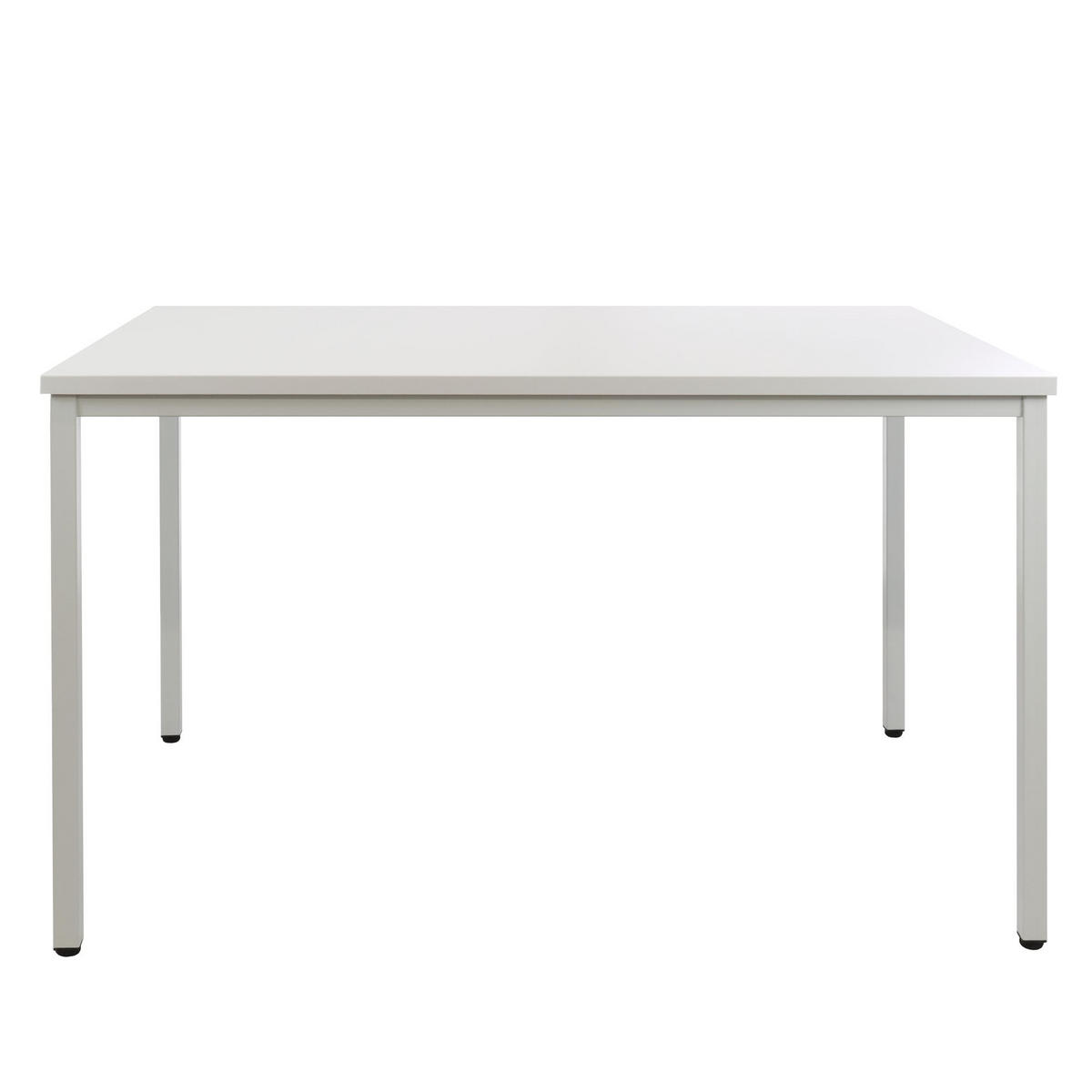 BÜROTISCH Arctic Wolf Quadratisch 75x80x80cm Lichtgrau - Grau, Holz/Kunststoff (80/80/75cm) - PROREGAL