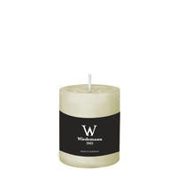 STUMPENKERZE Rustik Marble Style Elfenbein 80 x Ø 68 mm, 1 Stück - Beige, Paraffin (8cm) - Wiedemann Kerzen