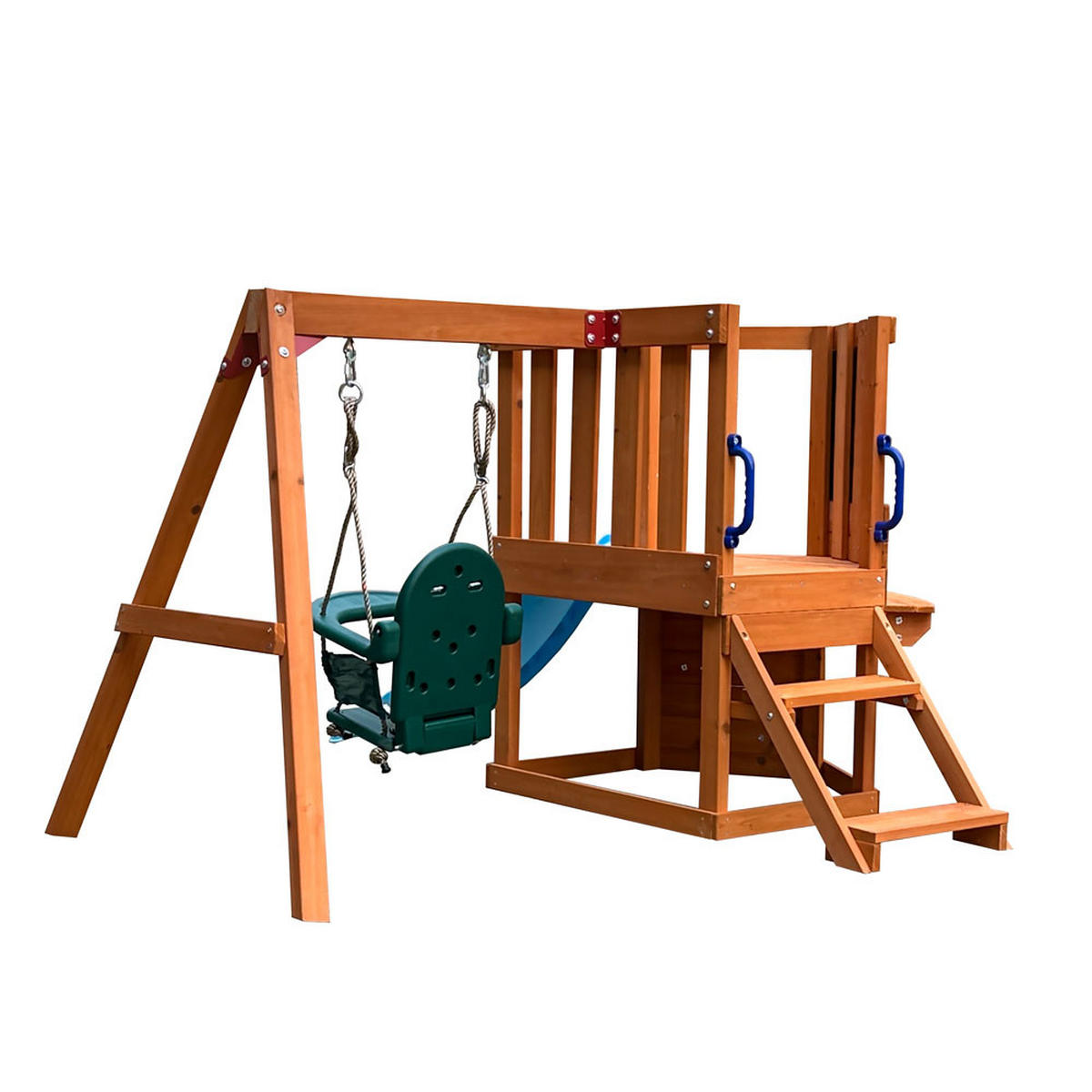 SPIELTURM ROMI - Größe: 199 x 116 cm - Naturfarben, Holz (199/116/216.5cm) - Home Deluxe