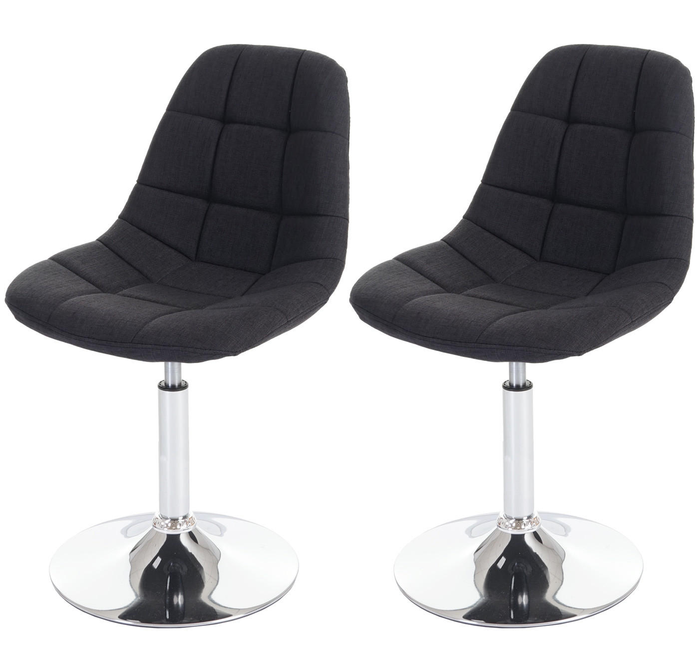 ESSZIMMERSTUHL Grau 2er-Set - Dunkelgrau/Grau, Textil (47/84/50cm) - Jamb